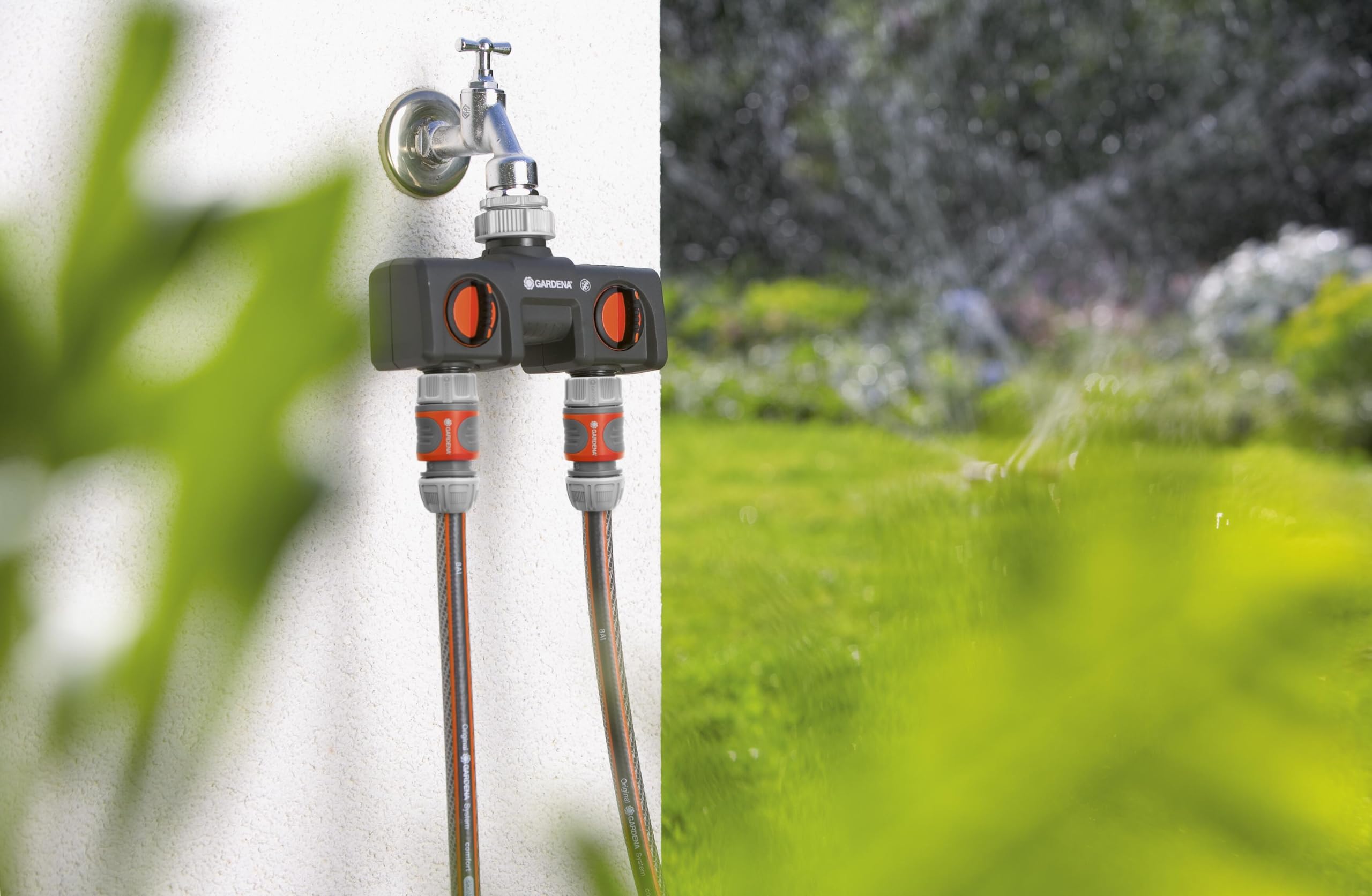 Gardena 8193 Two-Way Garden Hose Splitter with Flow Control Valves, Connect 2 Hoses to 1 Tap, Made in Germany 🍁 All In One Marketplace Canada