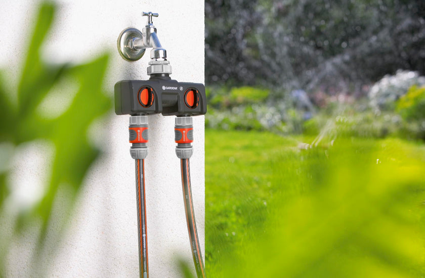 Gardena 8193 Two-Way Garden Hose Splitter with Flow Control Valves, Connect 2 Hoses to 1 Tap, Made in Germany 🍁 All In One Marketplace Canada