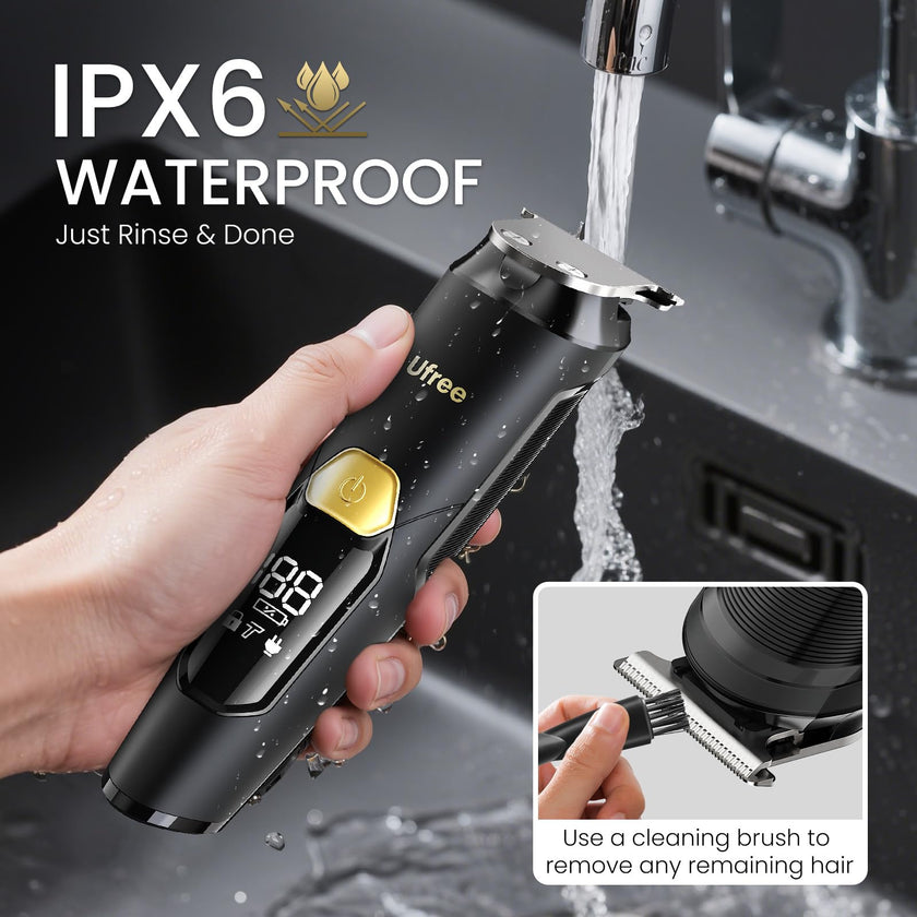 Ufree 3-in-1 Beard Trimmer for Men, Waterproof Electric Razor Shaver for Facial Hair, Rechargeable Hair Trimmer Clippers Grooming Kit, Gifts for Husband Father 🍁 All In One Marketplace Canada