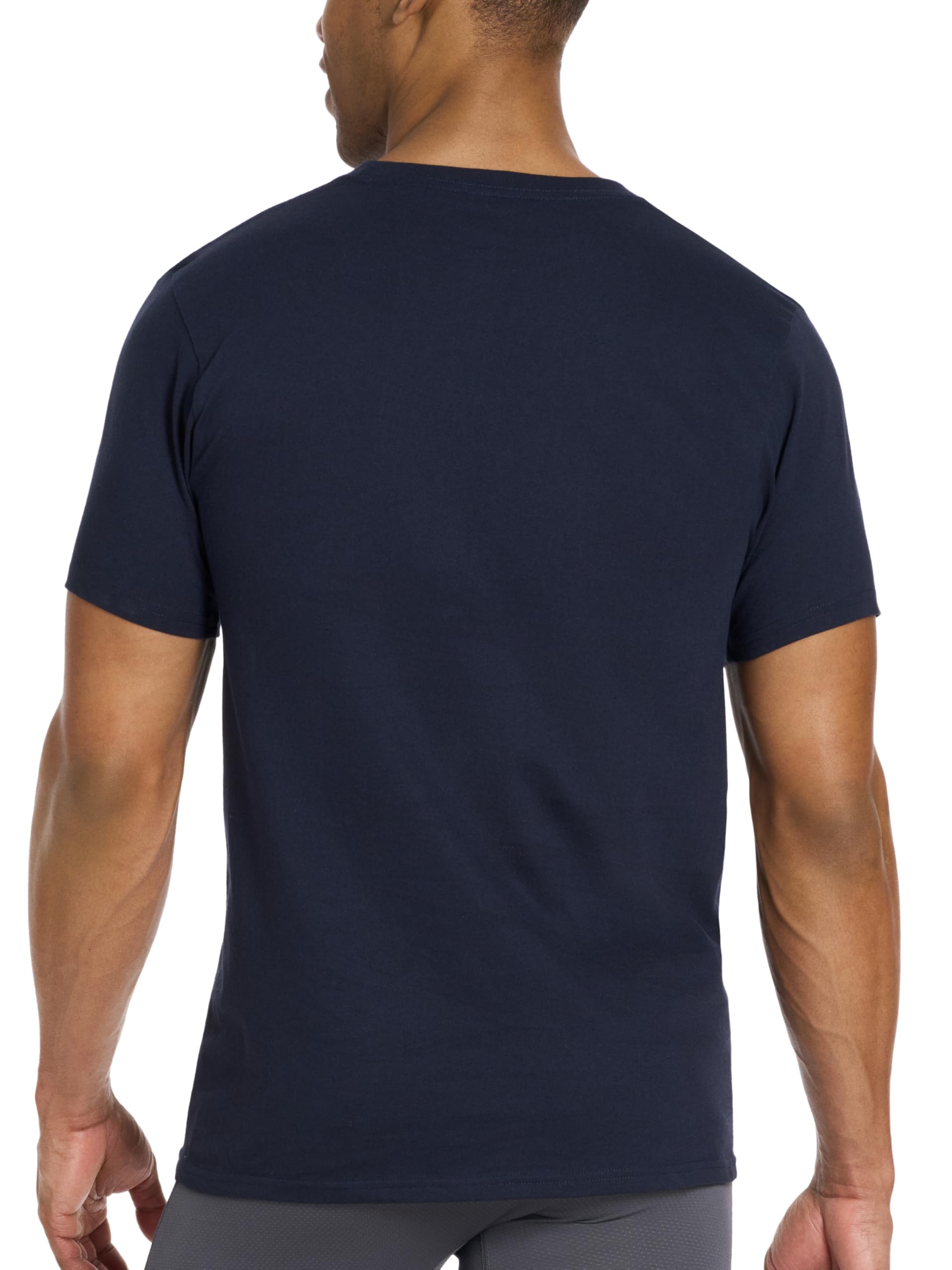 PUMA Men's 4 Pack Cotton Crewneck Short Sleeve T-Shirt, Black/Grey/White/Navy, Medium 🍁 All In One Marketplace Canada