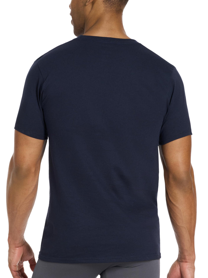 PUMA Men's 4 Pack Cotton Crewneck Short Sleeve T-Shirt, Black/Grey/White/Navy, Large 🍁 All In One Marketplace Canada