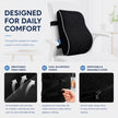 QUTOOL Lumbar Support Pillow for Office Chair, High-Density Memory Foam Back Cushion with Dual Adjustable Straps, Breathable 3D Mesh Cover, Ergonomic Back Support for Everyday Sitting 🍁 All In One Marketplace Canada