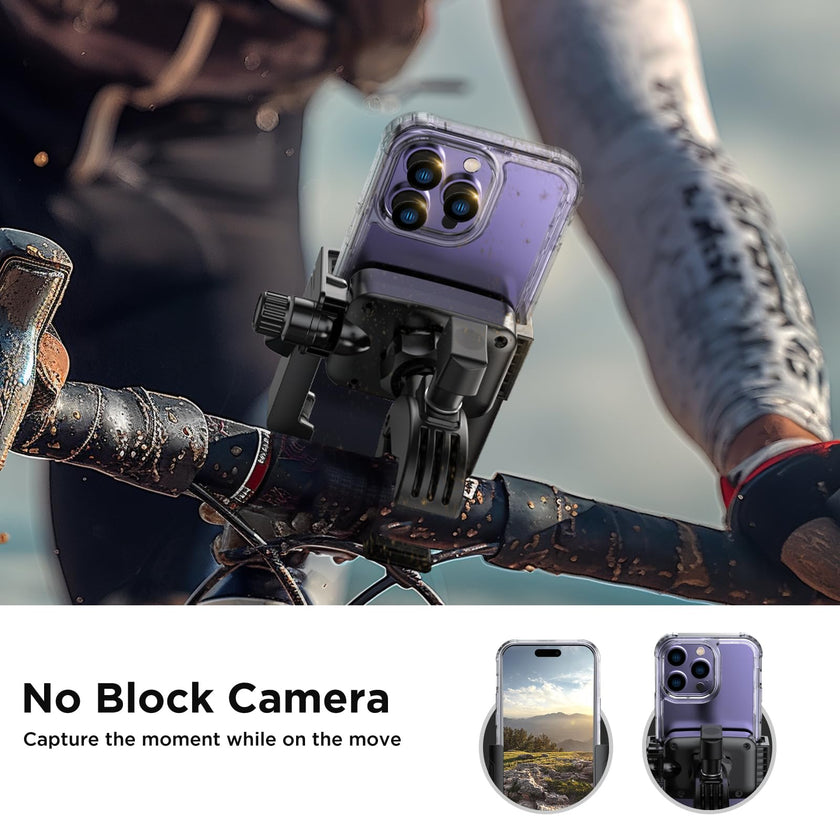 Miracase Bike Motorcycle Phone Holder, [1s Quick Lock] Bicycle Phone Mount Handlebar Cell Phone Clamp for Scooter, Compatible with iPhone Samsung Google 🍁 All In One Marketplace Canada