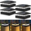 peasur 4x4 Solar Post Caps Lights, 3 Modes Fence Post Solar Lights for Outdoor Vinyl Wooden Posts, Waterproof Deck Post Solar Lights for Garden Porch, Black 4 Pack 🍁 All In One Marketplace Canada
