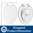 BEMIS 7300SLEC 000 Toilet Seat Will Slow Close and Removes Easy for Cleaning, Elongated, White 🍁 All In One Marketplace Canada