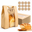 Homrelaxy 60Pcs Paper Bread Bags for Homemade Bread, Sourdough Bag with Window, 13.7 x 8.3 x 3.5 Inch Large Brown Kraft Bakery Bags for Storing Loaves & Snacks, Includes 70 Sealing Stickers 🍁 All In One Marketplace Canada