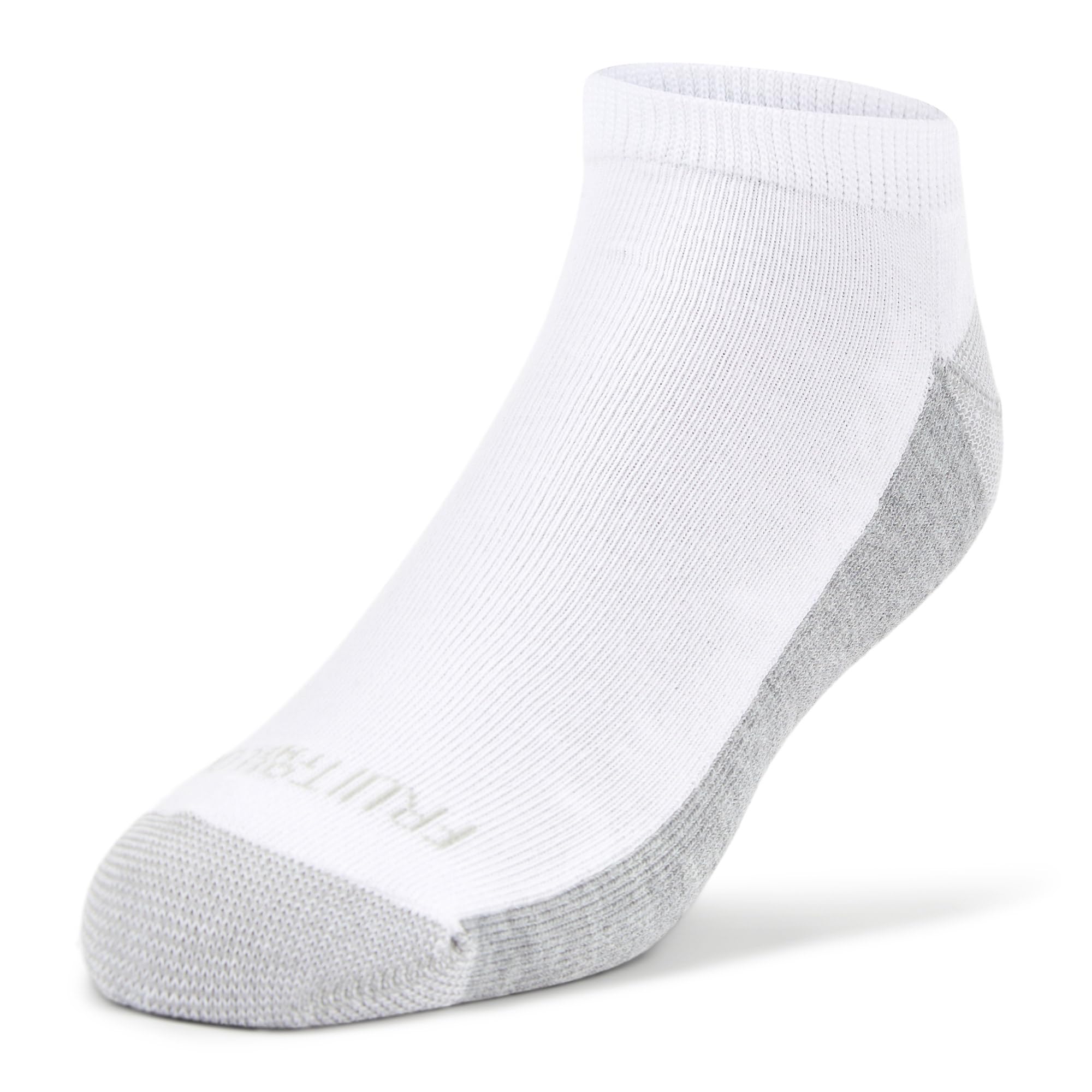Fruit of the Loom mens 12 Pair Pack Dual Defense Cushioned Socks, White/Grey, 6-12 🍁 All In One Marketplace Canada