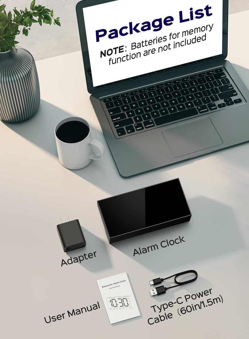 GOLOZA Digital Alarm Clocks for Bedrooms, Digital Clock with 4 Level Brightness +Off, Dual Customizable Alarms, USB Port, Power-Off Memory, Snooze, DST, 12/24H, Desk Clock for Kids Adults Elderly 🍁 All In One Marketplace Canada