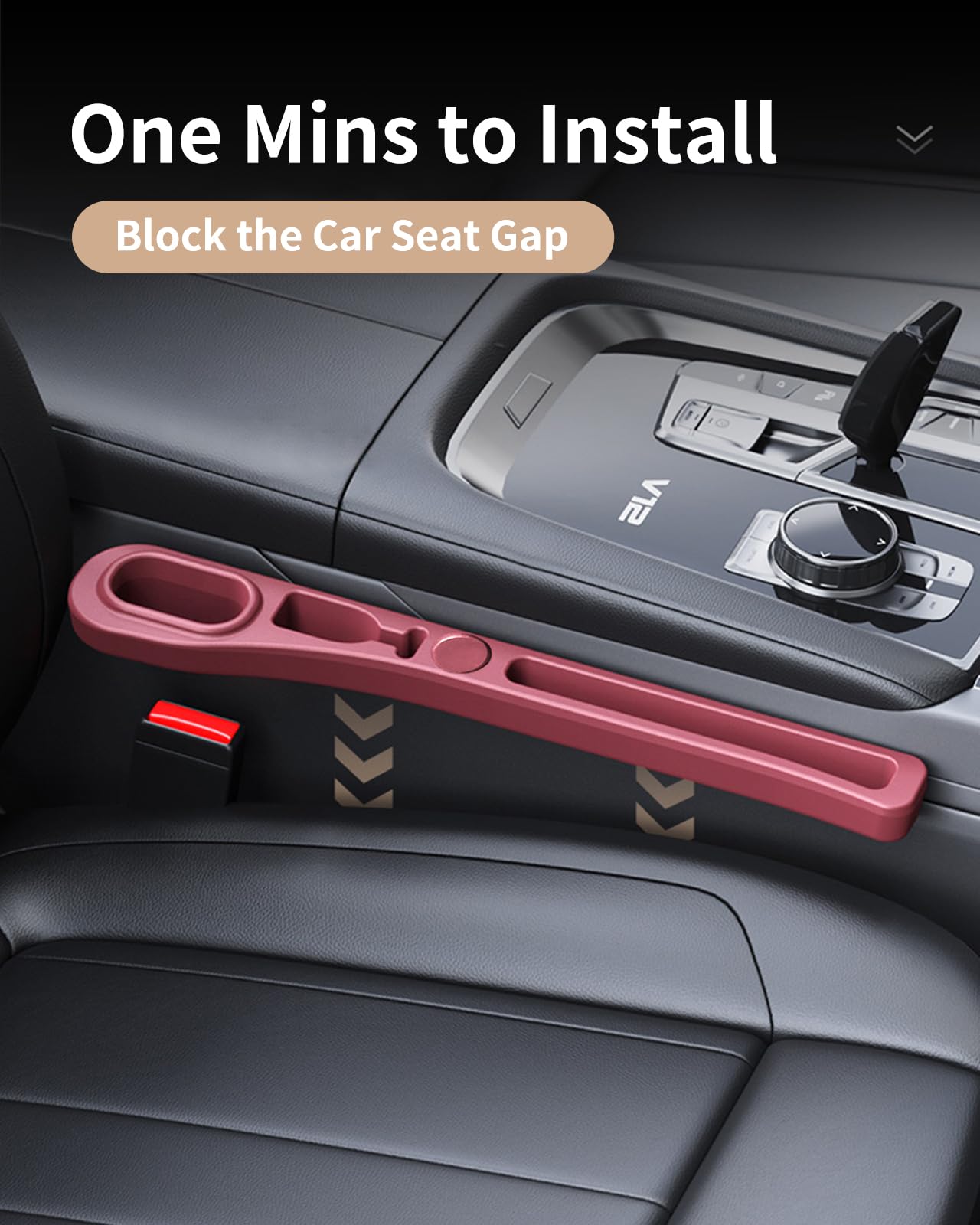 MBERFITU 2 Pack Car Seat Gap Filler Organizer, PU Leather Seat Crevice Blocker Fill The Gap Between Seat and Center Console Stop Things from Dropping (Updated Version) 🍁 All In One Marketplace Canada