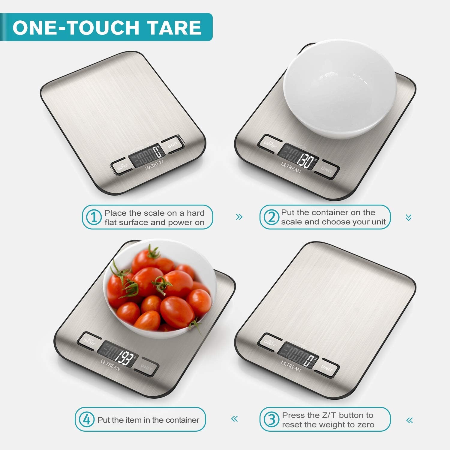 Ultrean Food Scale, Digital Kitchen Scale Weight Grams and Ounces for Baking and Cooking, 6 Units with Tare Function, 5kg/11lb (Batteries Included) 🍁 All In One Marketplace Canada