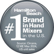 Hamilton Beach 6-Speed Electric Hand Mixer for Baking, 275W, Easy Clean Beaters, Dough Hooks, Whisk, Snap-On Storage Case, Black (62639C) 🍁 All In One Marketplace Canada