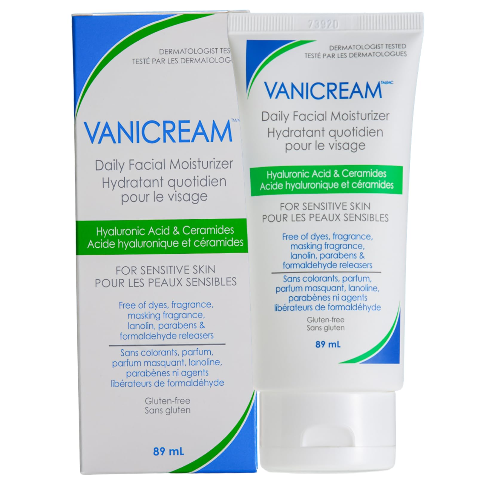 Vanicream Daily Facial Moisturizer for Sensitive Skin, 89 mL – Lightweight Hydration with Hyaluronic Acid & 5 Ceramides, Fragrance-Free, Non-Comedogenic, Gentle Face Lotion for Day & Night 🍁 All In One Marketplace Canada