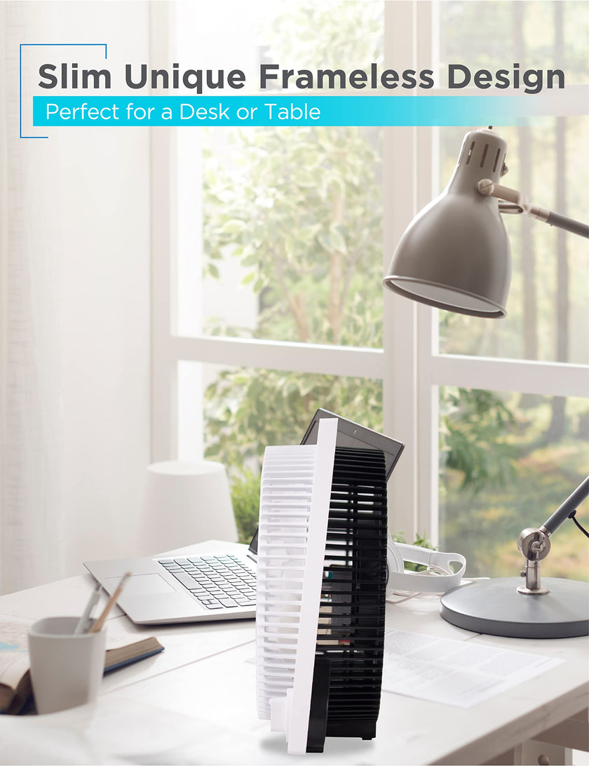 Black & Decker 9 in. Frameless Tabletop Box Fan, White 🍁 All In One Marketplace Canada