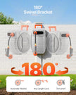 VEVOR Retractable Garden Hose Reel, 5/8 Inch x 100 ft Wall Mounted Hose Reel, Heavy Duty Garden Hose Reel with 9 Patterns Nozzle, Any Length Lock, Upgraded Slow Return System and 180°Swivel Bracket 🍁 All In One Marketplace Canada
