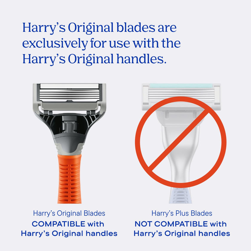 Harry's Original Blades - Men's Razor Refill Pack for Smooth Shaving - Razor Head Replacement - Five Sharp Blades - Flexible Hinge - Moisture Strip - Precision Trimmer - 14 count 🍁 All In One Marketplace Canada