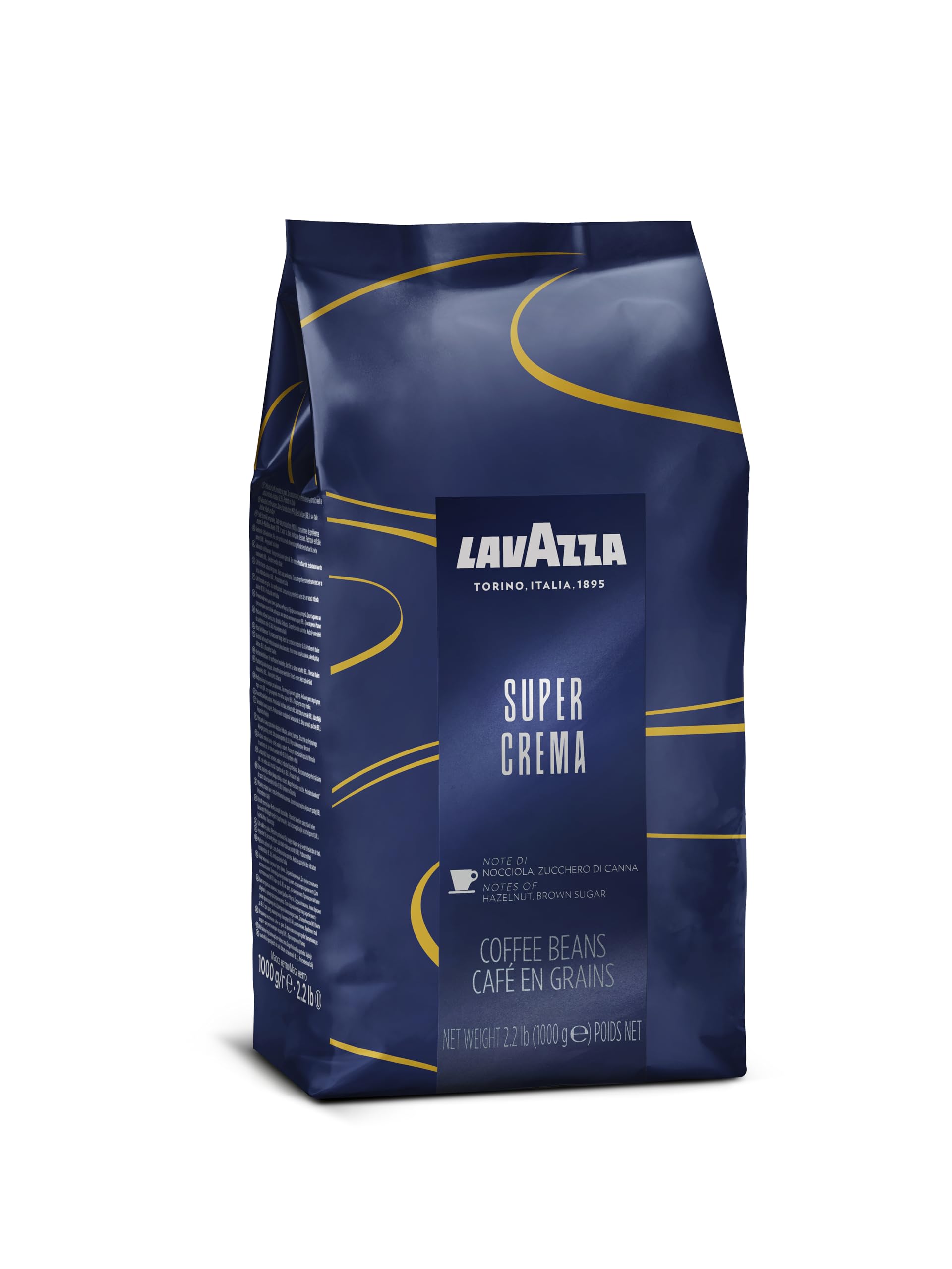 Lavazza Super Crema Whole Bean Coffee Blend, Medium Espresso Roast, 2.2 Pound (Pack of 1) Authentic Italian, Blended And Roasted in Italy, Produced in a nut-free facility center, Mild and creamy 🍁 All In One Marketplace Canada