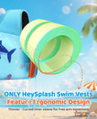 HeySplash Swim Vest for Kids, Toddler Pool Floaties Fit 33-66 Lbs, Puddle Jumper with Double Adjustable Strap, Swim Jacket Water Wing Arm Float, Sea Boat Flotation Device Boy Girl,Blue Shark 🍁 All In One Marketplace Canada