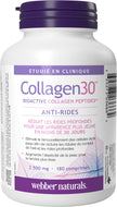 Webber Naturals Collagen30 Anti-Wrinkle, 2500 mg of Bioactive Collagen Peptides Per Serving, 180 Tablets, Helps Reduce Deep Wrinkles, Fine Lines & Stimulates Skin Cells 🍁 All In One Marketplace Canada