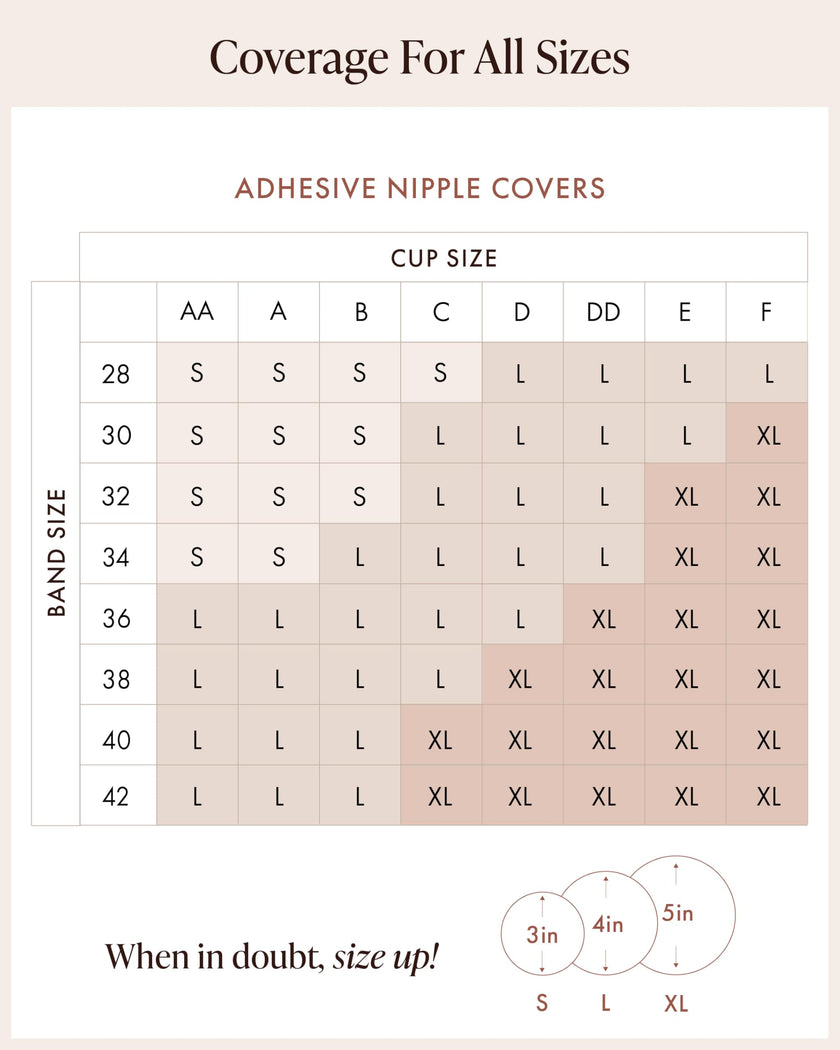 Bare Babe Reusable Silicone Nipple Covers - Waterproof, Nude, 4 Shades - Sticky Breast Stickers for Strapless Dress, Crème, Small (Fits AA-B) 🍁 All In One Marketplace Canada