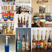 8 Pack Gold Coffee Syrup Pump Dispenser, Compatible with 25.4 Oz/750ml Bottles, Great for Home & Coffee Bar Drinking Mixes, Tea, Beverage, Cocktails, Plus Spoons 🍁 All In One Marketplace Canada