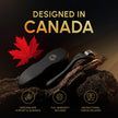 Derma Microneedling Roller - 1.5mm Titanium Needles - Designed in Canada - for Men and Women - Storage Case Included (Matte Black) 🍁 All In One Marketplace Canada