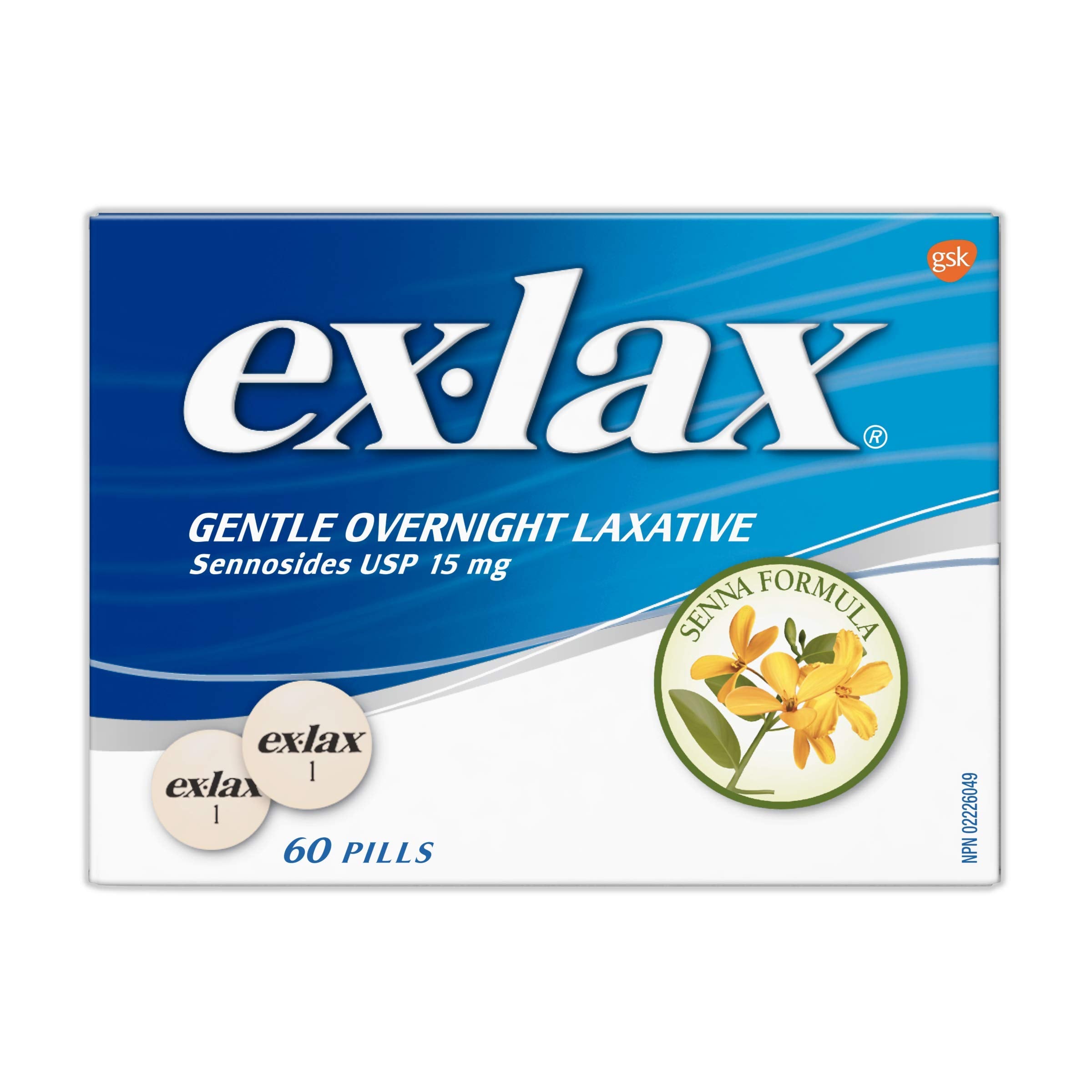 Ex-Lax Gentle Overnight Laxatives for Constipation Relief, 60 Pills 🍁 All In One Marketplace Canada
