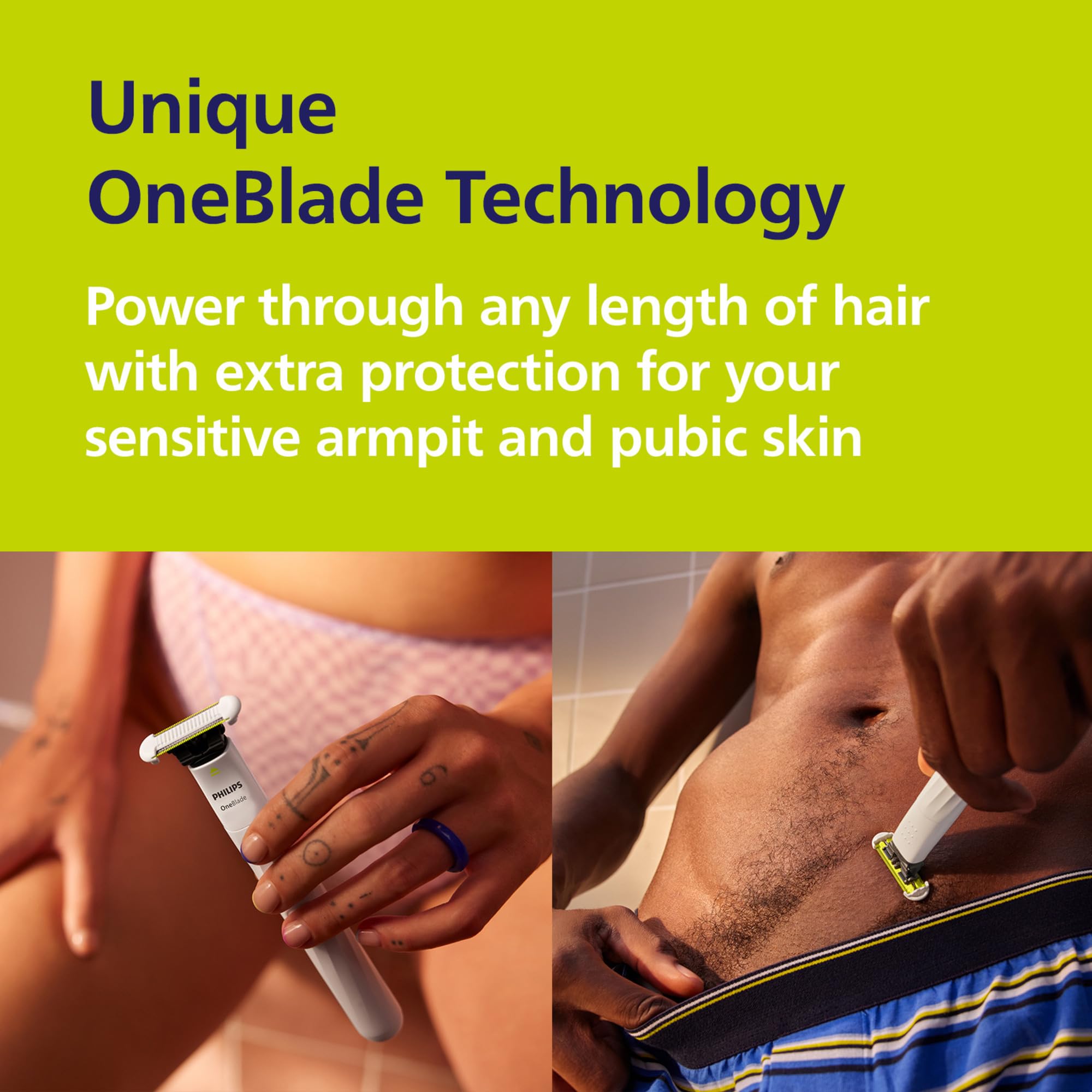 Philips OneBlade Intimate, Designed For Pubic Grooming, Trim & Shave With Extra Skin Protection, Model QP1924/20 🍁 All In One Marketplace Canada