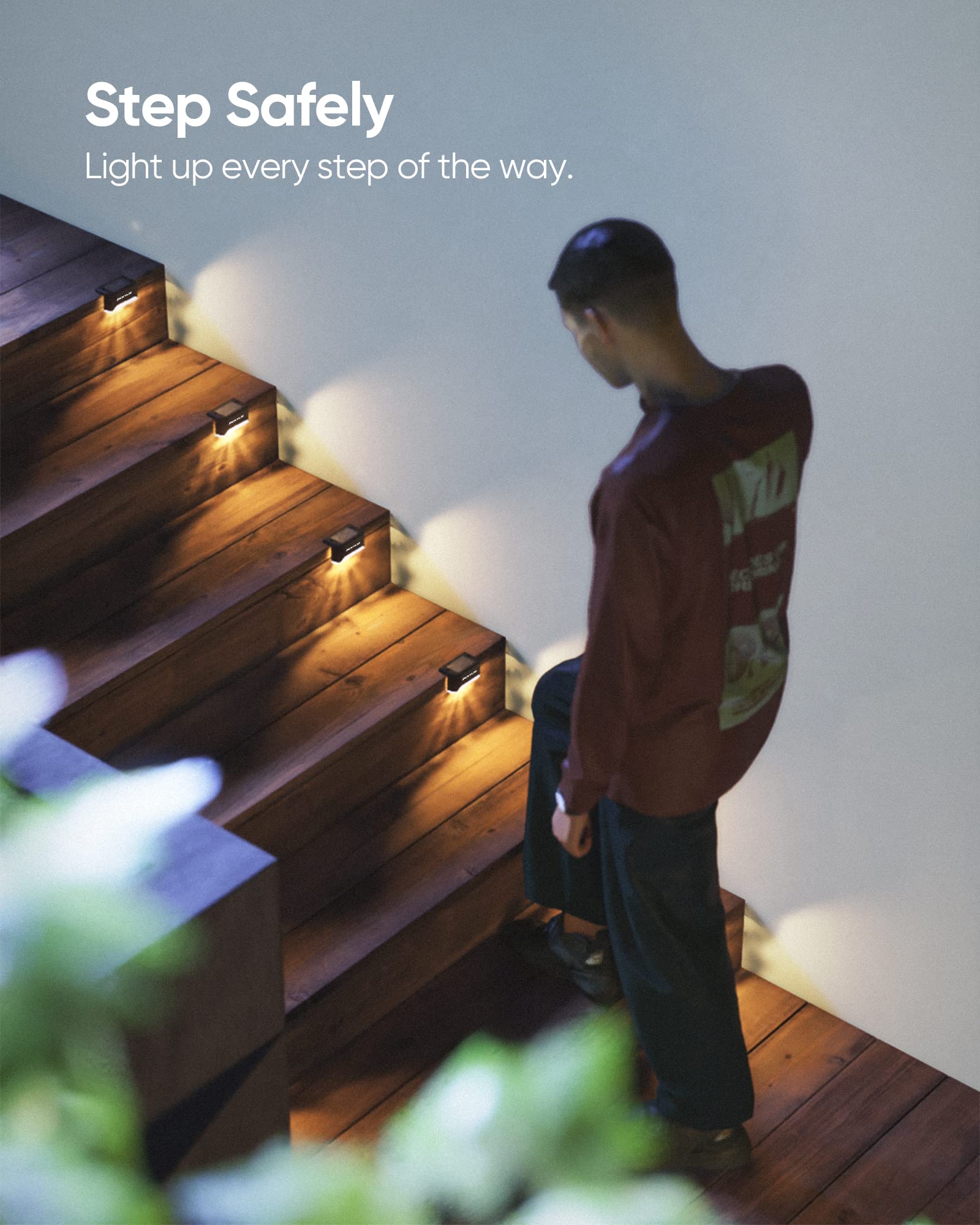 Solar Deck Lights Outdoor 16 Pack, JACKYLED Solar Step Lights Outdoor Waterproof LED Solar Powered Stair Lights for Patio Deck Porch Step Fence Railing Wall Garden Pool Yard 🍁 All In One Marketplace Canada