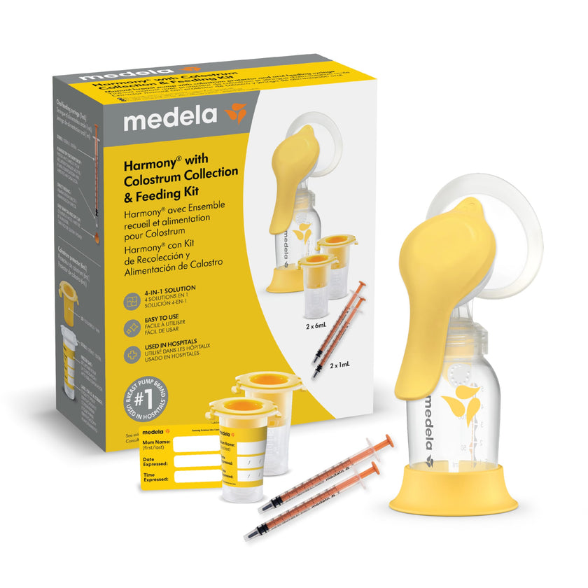Medela Harmony Manual Breast Pump with Colostrum Collection and Feeding Kit, 4-in-1 Solution, Collect, Store, Feed, and Pump, Includes Colostrum Collectors and Feeding Syringes 🍁 All In One Marketplace Canada