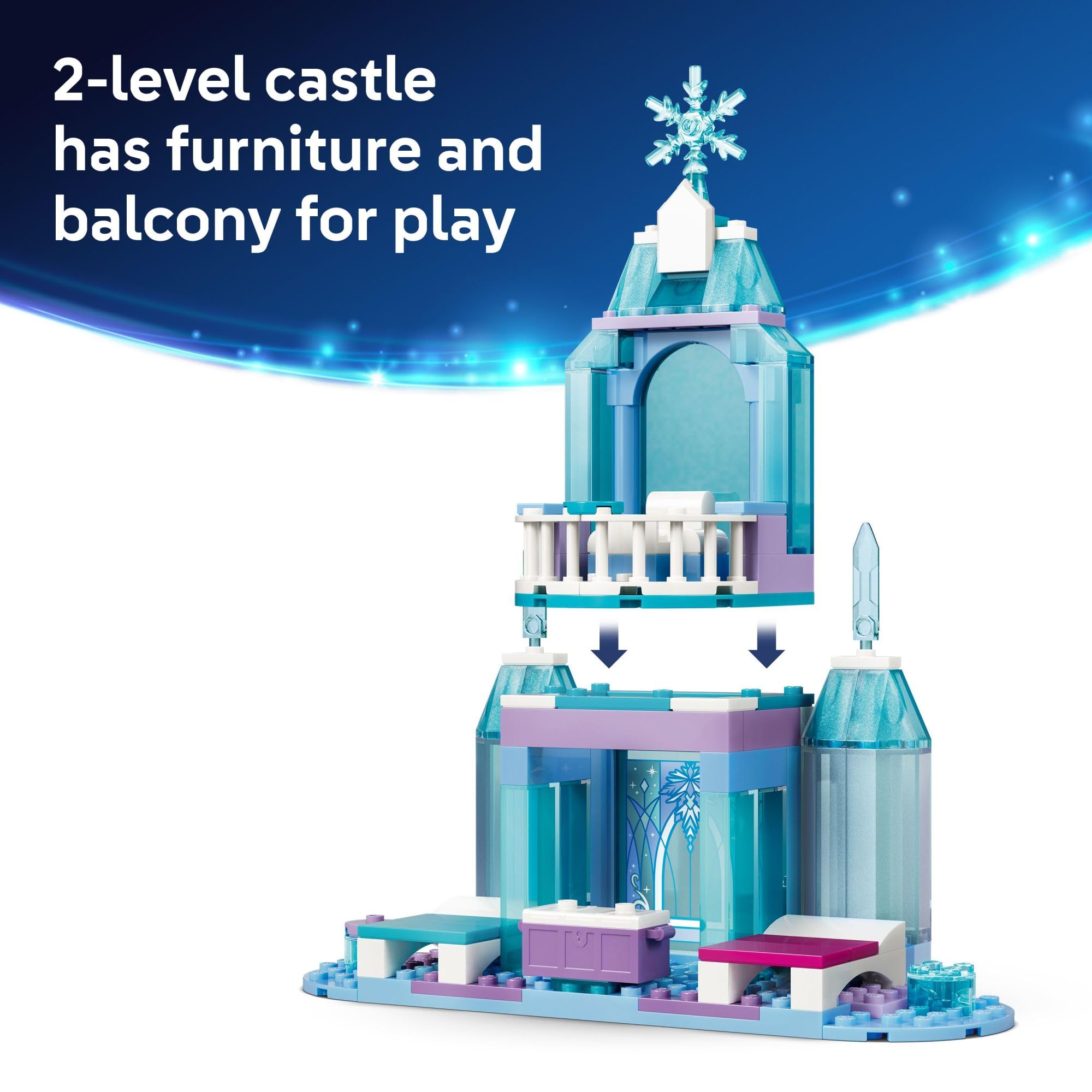 LEGO Disney Frozen Elsa’s Ice Castle & Snow Ride Adventure Building Toy - Frozen Toys for Girls & Boys, Ages 4+ - Disney Gift for Kids - 43281 🍁 All In One Marketplace Canada