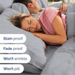 Queen Size 4 Piece Sheet Set - Comfy Breathable & Cooling Sheets - Hotel Luxury Bed Sheets for Women & Men - Deep Pockets, Easy-Fit, Soft & Wrinkle Free Sheets - Steel Blue Oeko-Tex Bed Sheet Set 🍁 All In One Marketplace Canada