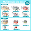 Pure Future 50-Piece Food Storage Containers Set (25-Pack) - Includes 2x JUMBO 2.5L (84oz) & 2x 1.5L Large Bins, Airtight Plastic Meal Prep Lunch Boxes with Lids, Microwave/Freezer Safe, BPA Free 🍁 All In One Marketplace Canada