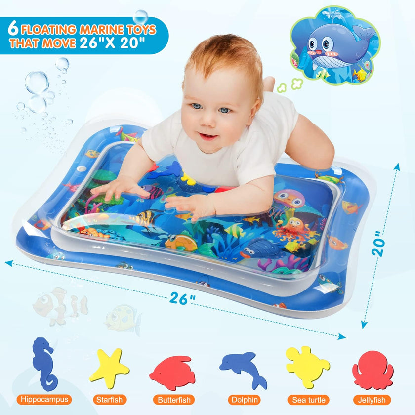 Infinno Inflatable Tummy Time Mat Premium Baby Water Play Mat for Infants and Toddlers Baby Toys for 3 to 24 Months, Strengthen Your Baby's Muscles, Portable 🍁 All In One Marketplace Canada