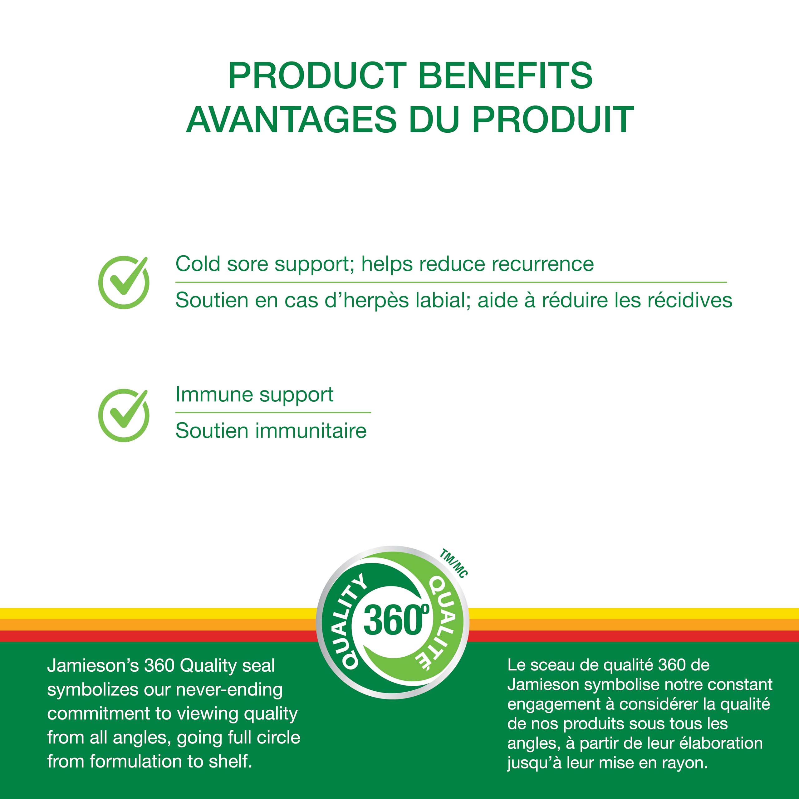 Jamieson Lysine 1,000 mg, with Zinc and Vitamin C, Cold Sore Support, and Helps Immune Health. Essential Amino Acid, Non-GMO, Gluten-Free, 60 Vegetarian Caplets, Proudly Canadian 🍁 All In One Marketplace Canada