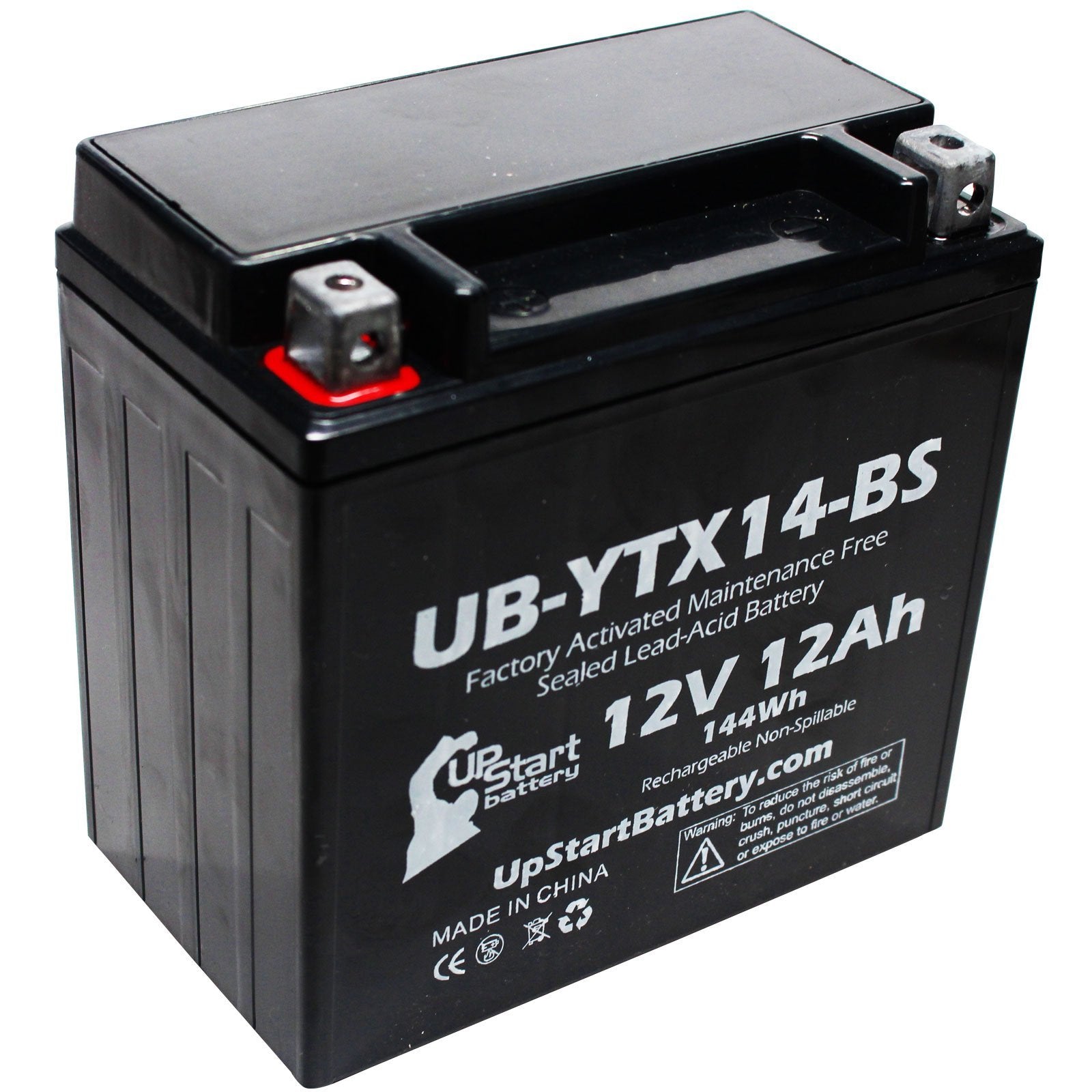 YTX14-BS Battery - Motorcycle Battery, ATV Battery 12V 12AH, UTV, 4 Wheeler, Snowmobile, Powersports Batteries - Compatible with Honda Rancher 350, Buell Blast, Yamaha - Sealed Lead Acid 12 Volt AGM 🍁 All In One Marketplace Canada