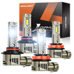 SEALIGHT 2026 Brightest H11 9005 LED Headlight Bulb Combo, 160,000LM 1200% Brighter, 6500K Cool White, 1:1 Halogen Size Wireless HB3 H9 Headlight Bulbs, Plug and Play Halogen Replacement, Pack of 4 🍁 All In One Marketplace Canada