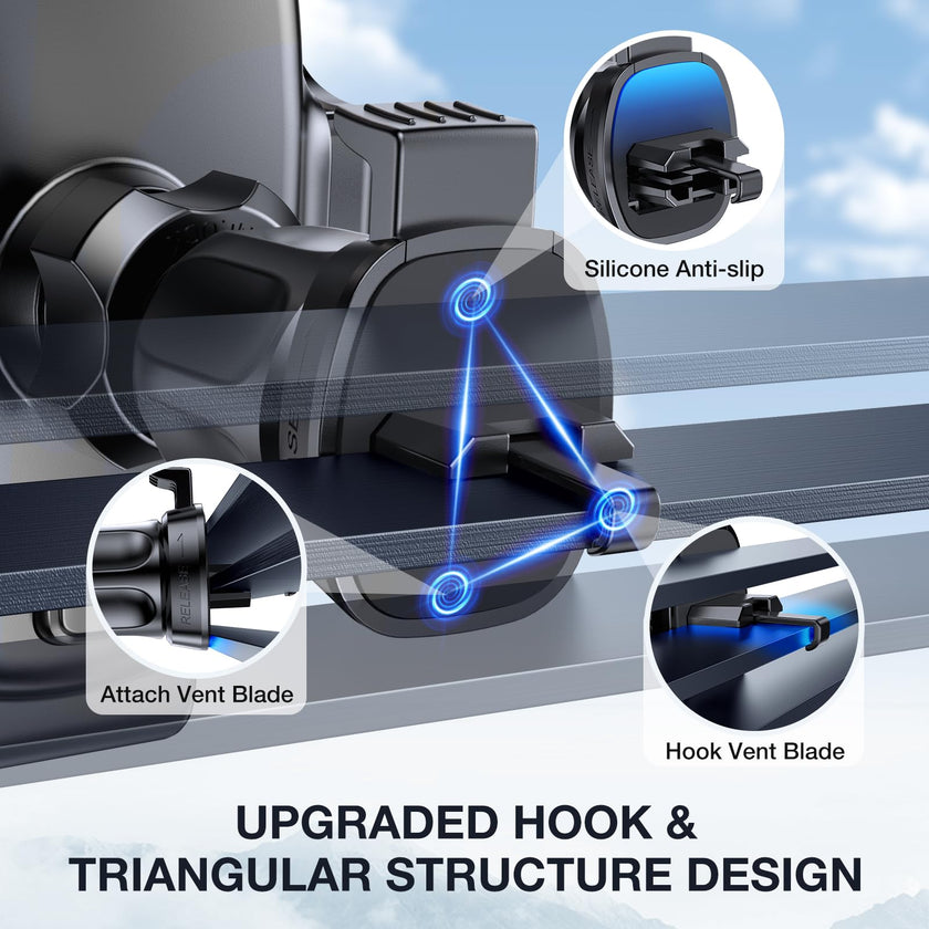 Miracase Phone Holder for Car Vent【2026 Wider Clamp & Metal Hook】 Car Phone Holder Mount for Vent Clip Hand Free Cell Phone Car Mount for iPhone 17 Pro Max 16 15 14 13 12 Samsung S25 Car Accesorries 🍁 All In One Marketplace Canada