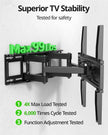 USX MOUNT Full Motion TV Wall Mount for Most 32-70 inch TVs up to 99 Lbs, Wall Mount TV Bracket with Articulating Swivel Tilting, TV Mount Fit 12