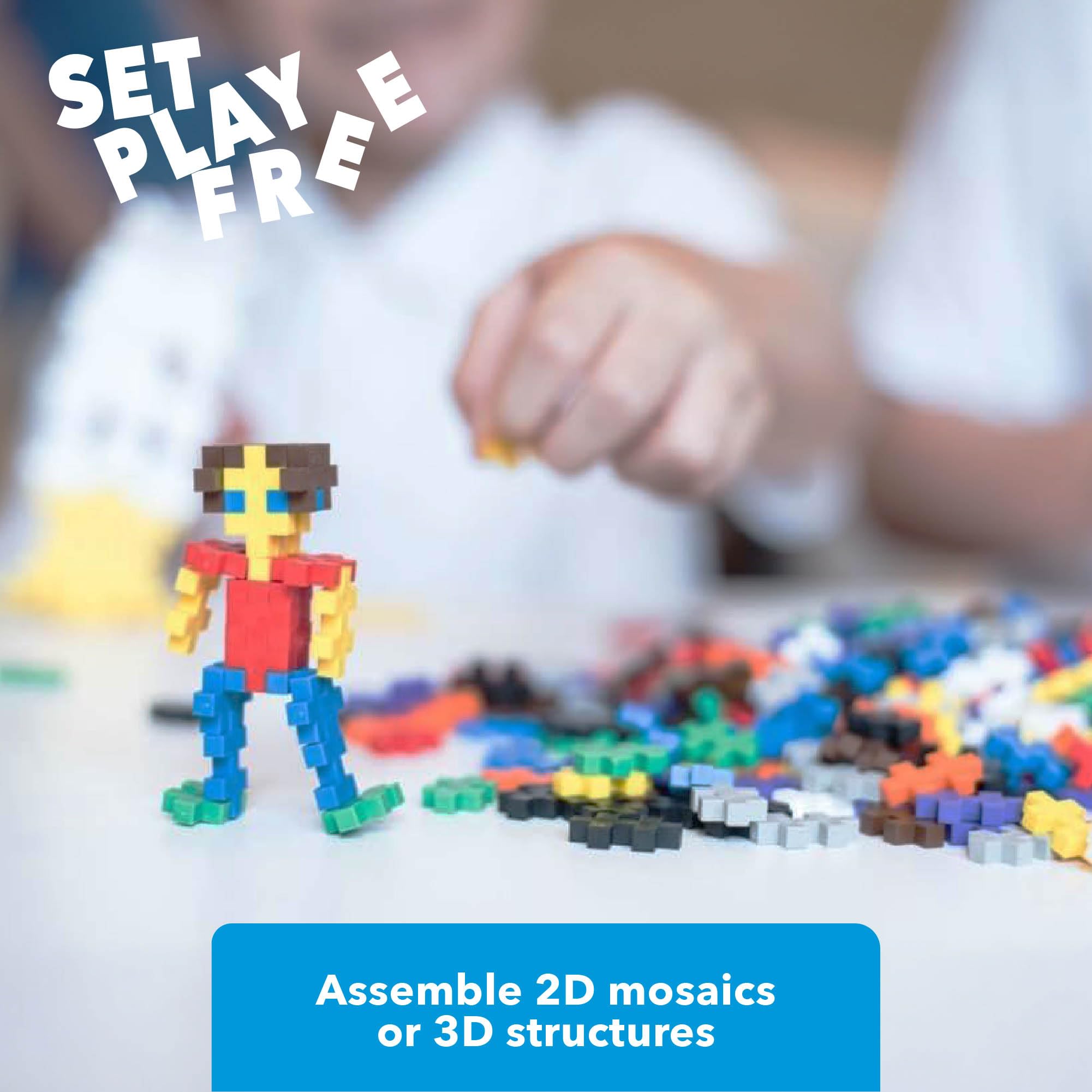 PLUS PLUS - 600 Pcs 12 x 20 mm Basic Colors Set Building Blocks 🍁 All In One Marketplace Canada