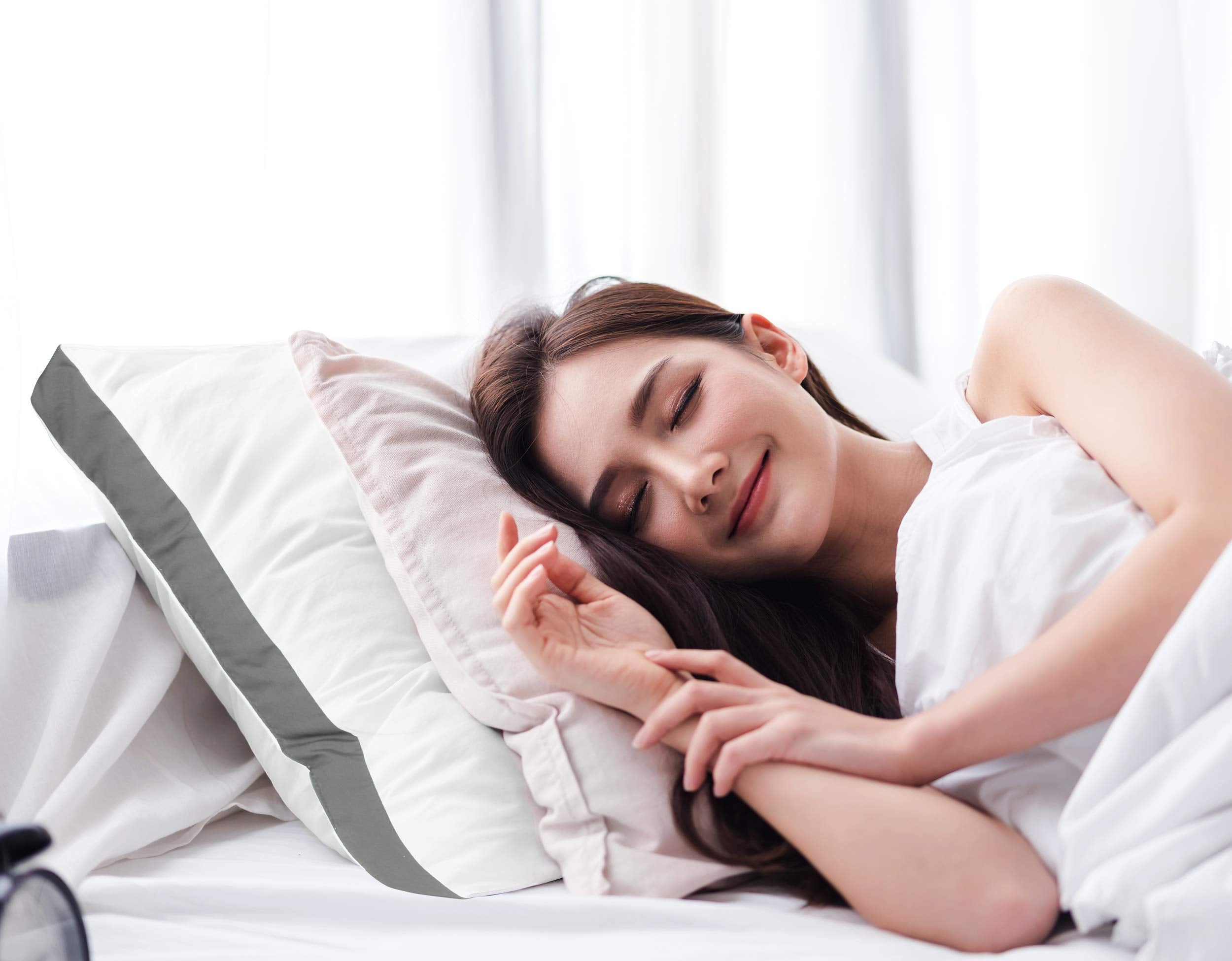 Utopia Bedding Bed Pillows for Sleeping King Size (Grey), Set of 2, Cooling Hotel Quality, Gusseted Pillow for Back, Stomach or Side Sleepers 🍁 All In One Marketplace Canada