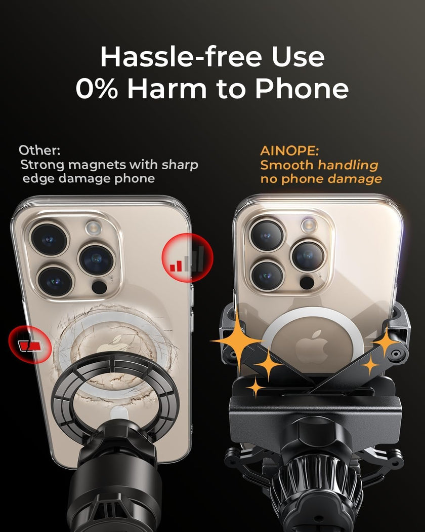 AINOPE Phone Holder for Car Vent【2026 Auto Lock】 Car Phone Holder Mount for Car Accesorries for Women Men Mom, Cell Phone Holder Car Vent Clip Hand Free for All 4-7 Inch iPhone 17 16 Pro Samsung S25 🍁 All In One Marketplace Canada