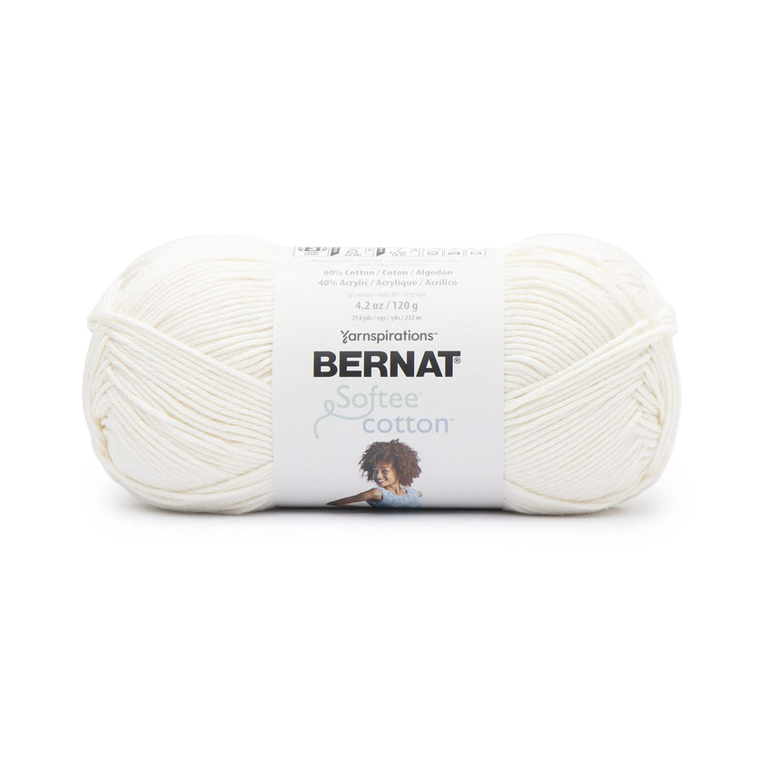 Bernat Softee Cotton Cotton Yarn - 3 Pack of 120g/4.25oz - Nylon - 3 DK (Light) - 254 Yards - Knitting/Crochet 🍁 All In One Marketplace Canada