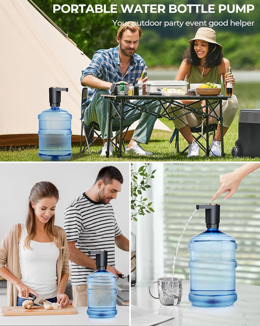 Water Dispenser Pump Water Pump for 5 Gallon Bottles, USB Rechargeable Water Bottle Pump, Portable Water Jug Dispenser for Home, Kitchen, Office, Camping 🍁 All In One Marketplace Canada