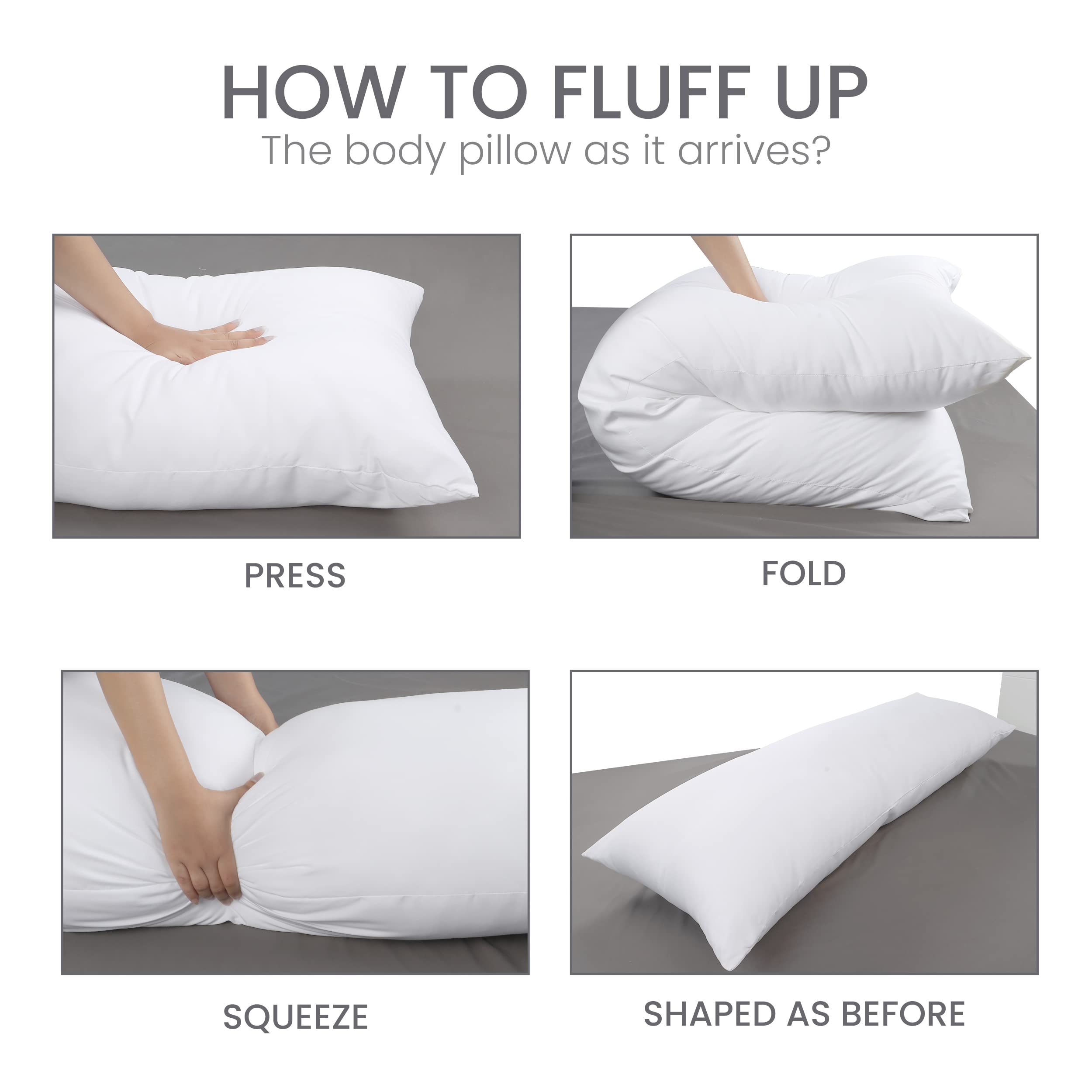 Utopia Bedding Full Body Pillow for Adults (White, 20 x 54 Inch), Long Pillow Insert for Sleeping, Ideal for Side Sleepers 🍁 All In One Marketplace Canada