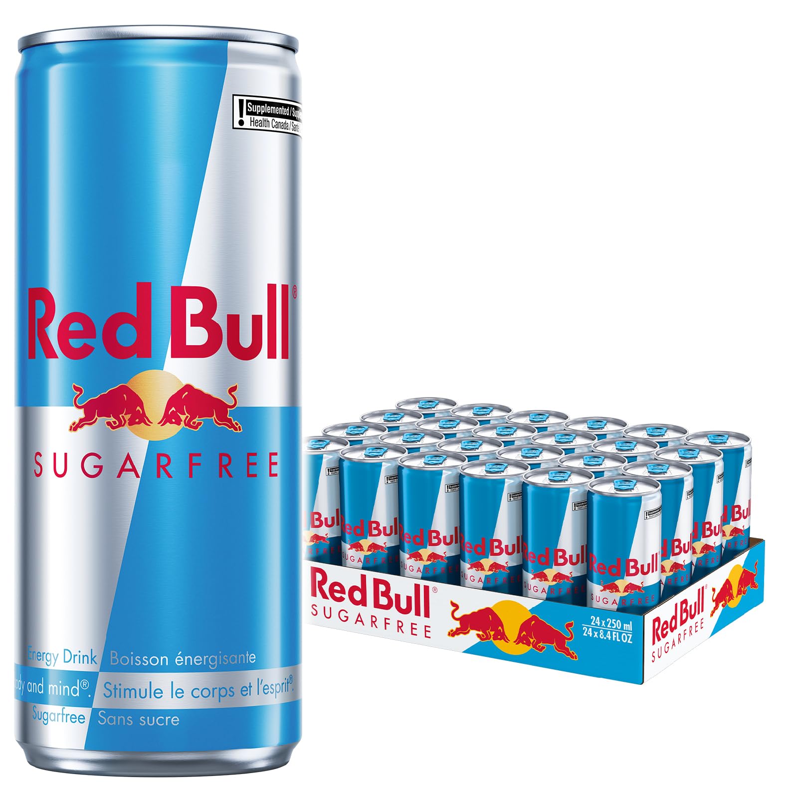 Red Bull Energy Drink, Sugar Free, 250 millilitre (Pack of 24) 🍁 All In One Marketplace Canada