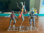 EVORETRO Articulated Plastic Stands for 3.75 and 6 Inches Action Figure