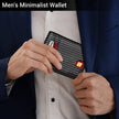 VATAN Wallet for Men Slim RFID Blocking Leather Credit Card Holder Wallet for 15 Cards, Bifold Minimalist Thin Wallet with 2 ID Windows & Cash Slot, with Gift Box (Carbon Fiber Black) 🍁 All In One Marketplace Canada