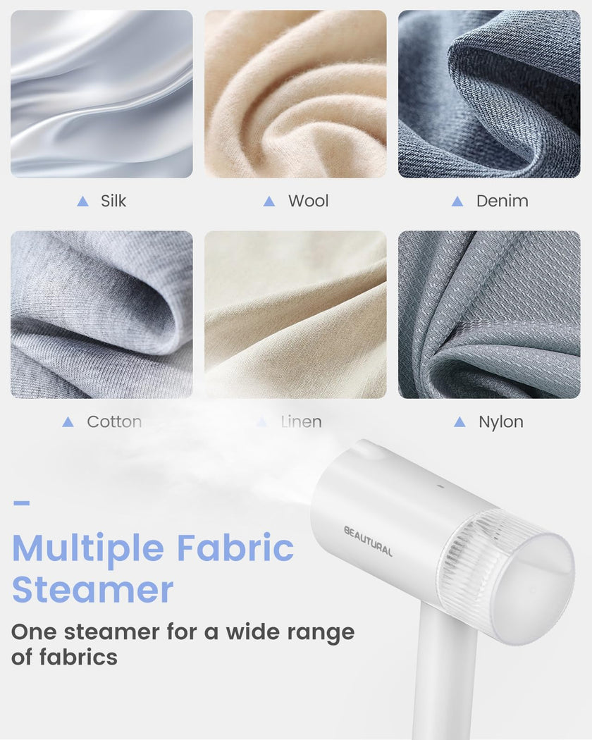 BEAUTURAL Steamer for Clothes, Foldable Handheld Clothing Wrinkles Remover for Garments, 30-Second Fast Heat-up, Portable Fabric Steamer for 120V Countries, Not for Use in 220V Such as Europe 🍁 All In One Marketplace Canada