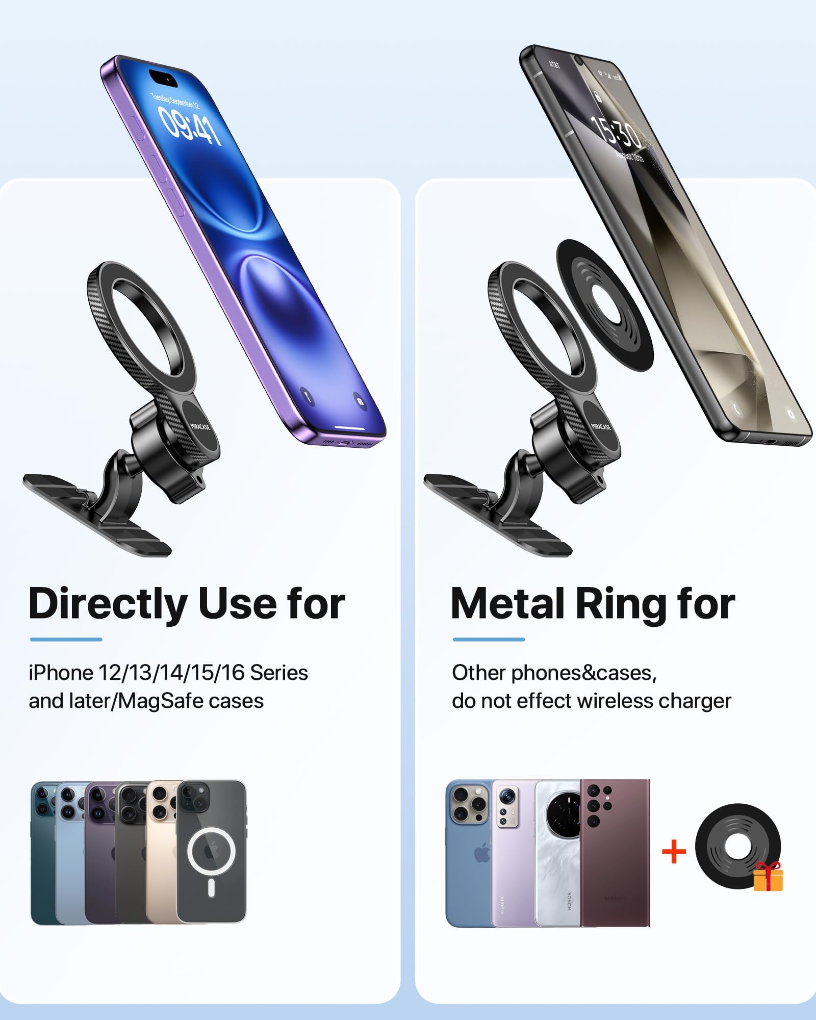 Miracase for MagSafe Car Mount【Won’t Block Vent &20 Strongest Magnets】 Magnetic Phone Holder for Car Phone Holder Mount Dash for Car Accessories for Women Men for iPhone 17 Pro Max Air 16 15 14 13 12 🍁 All In One Marketplace Canada