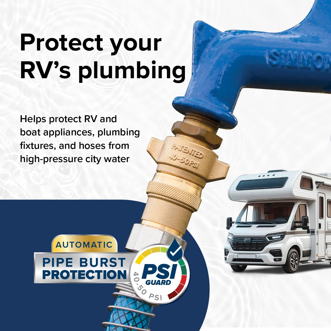 Camco Brass Camper/RV Water Pressure Regulator – Protects RV Kitchen Small Appliances, Plumbing & Hoses – Reduces RV Water Pressure to Safe & Consistent 40-50 PSI – Drinking Water Safe (40055) 🍁 All In One Marketplace Canada